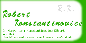 robert konstantinovics business card