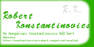 robert konstantinovics business card